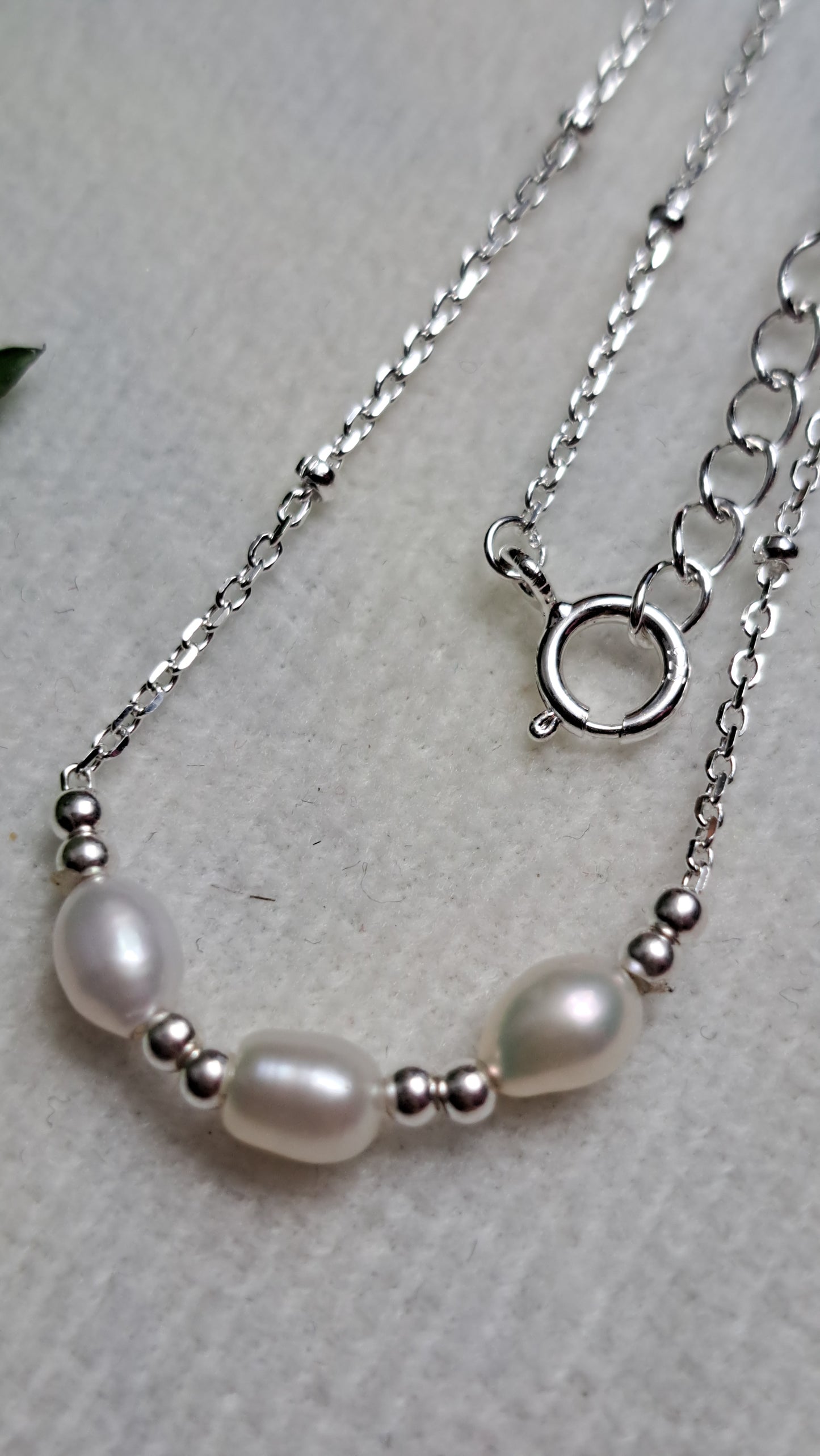 Sterling Silver pearls Necklace