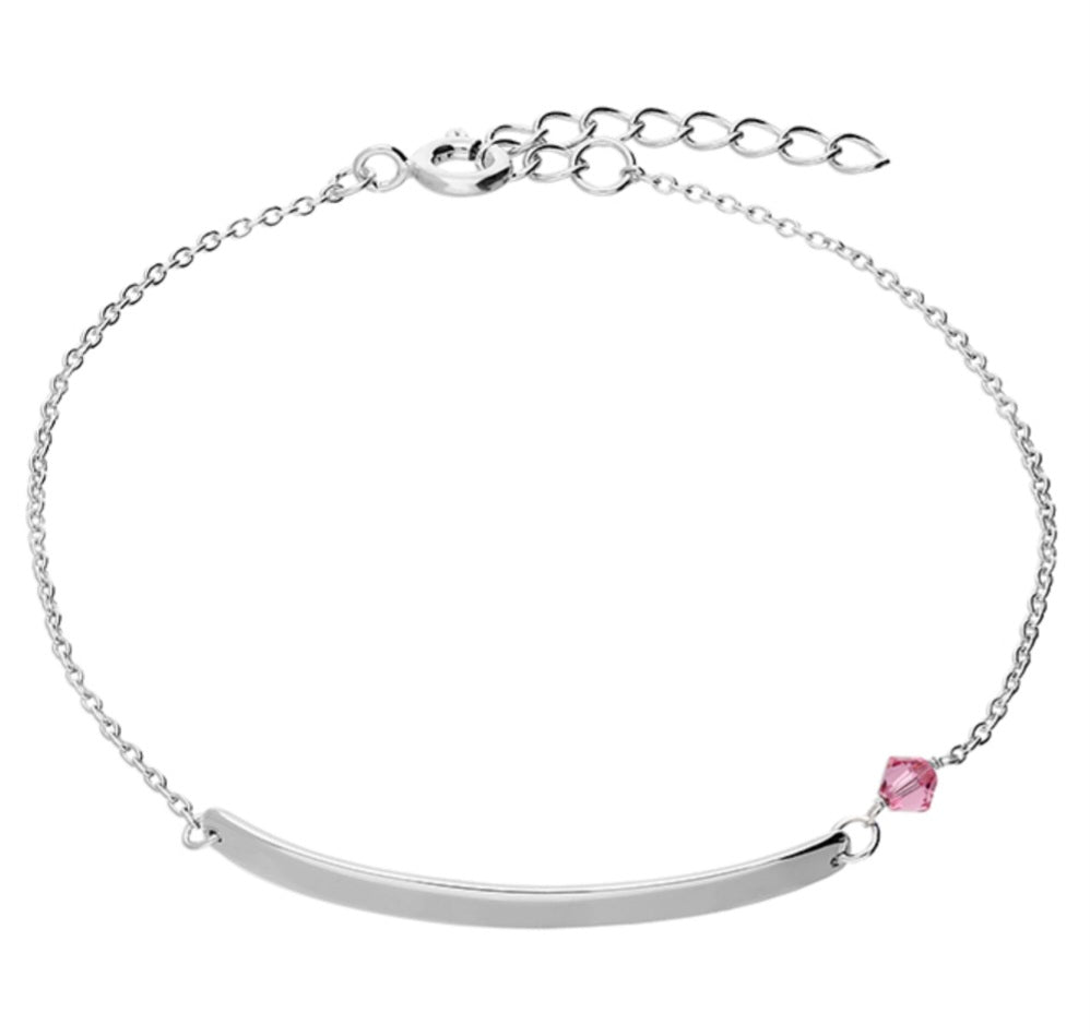 Rose swarovski October crystal birthstone