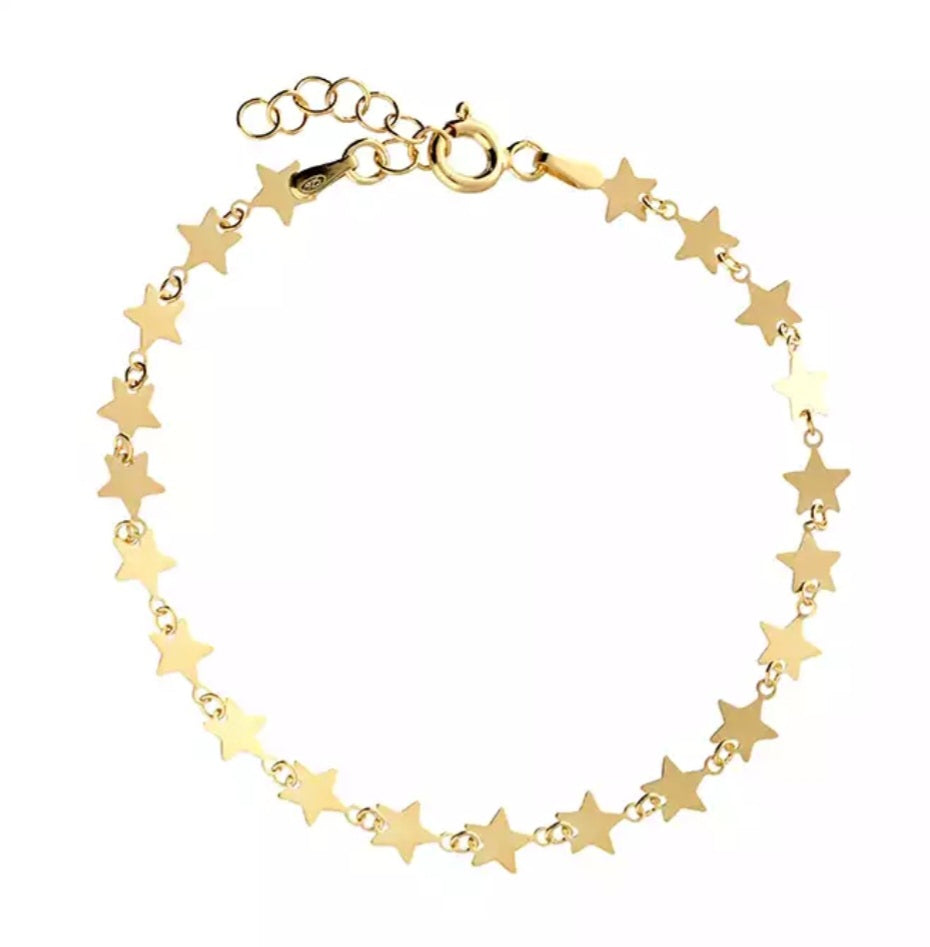 yellow gold plated flat star