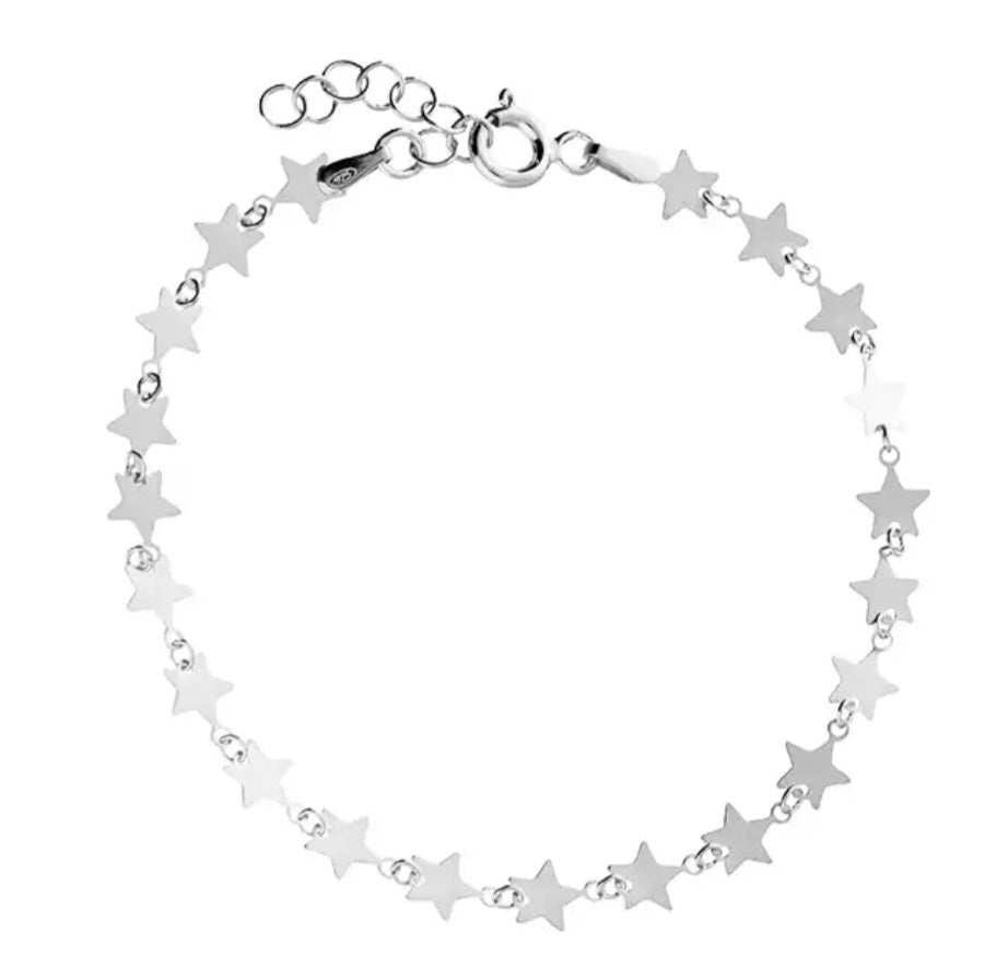 Flat star bracelet