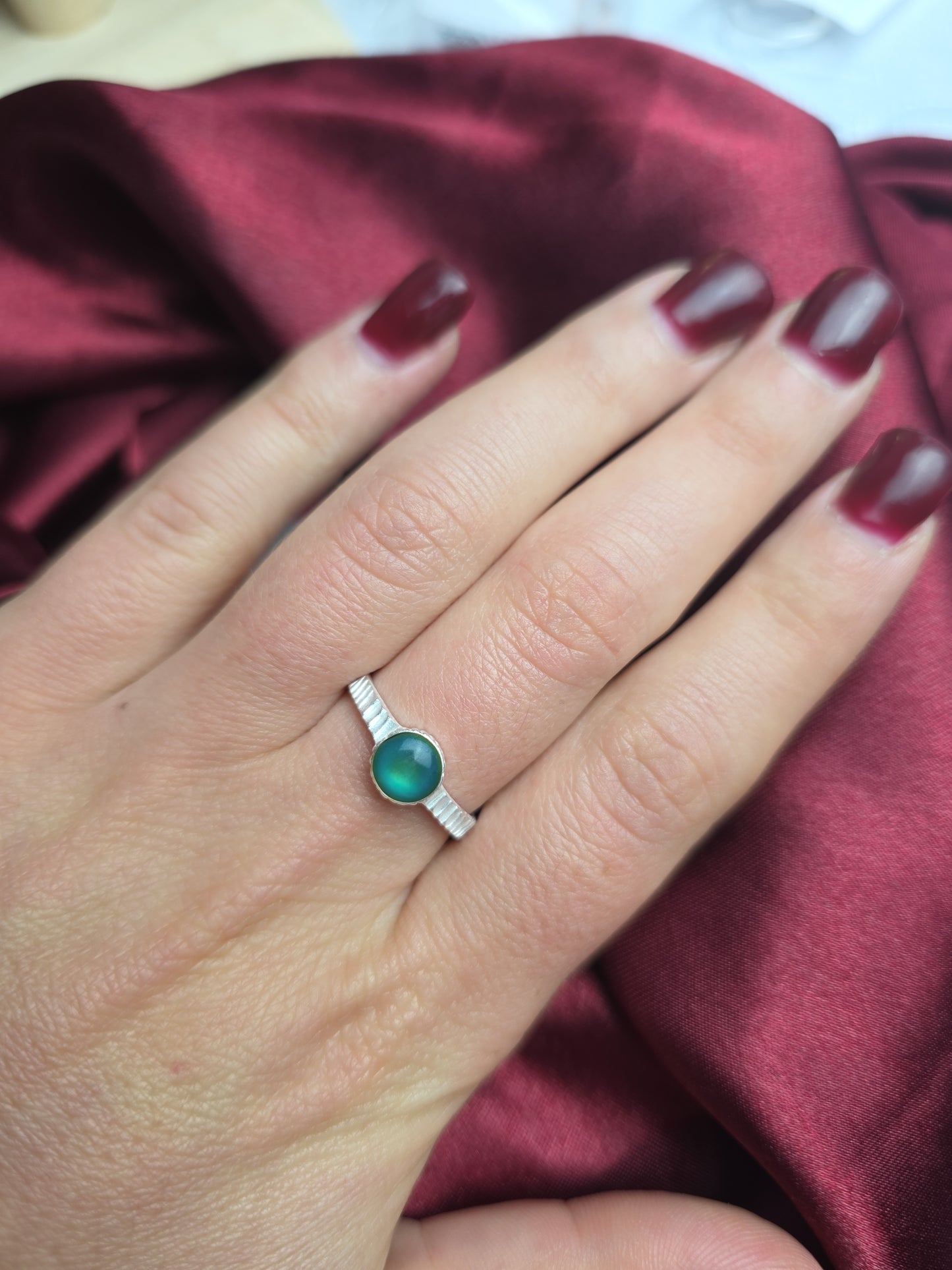 Mood stone sterling silver ring #1