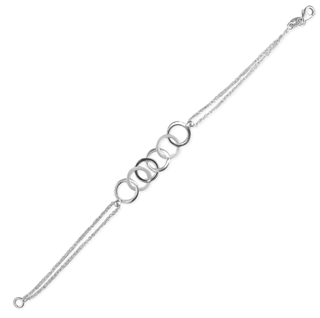 Sterling Silver Bracelet
Six circle links with chain