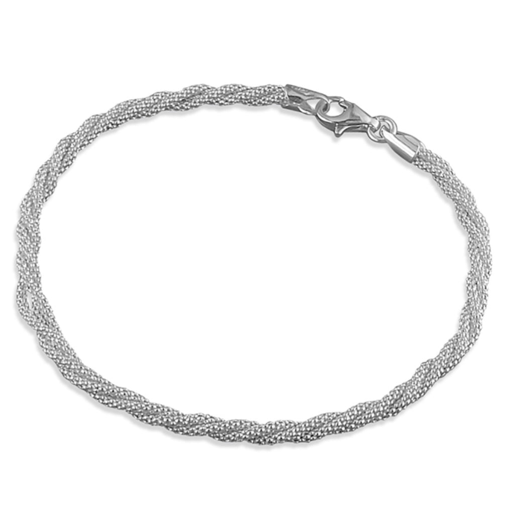 Sterling Silver Bracelet plaited mesh