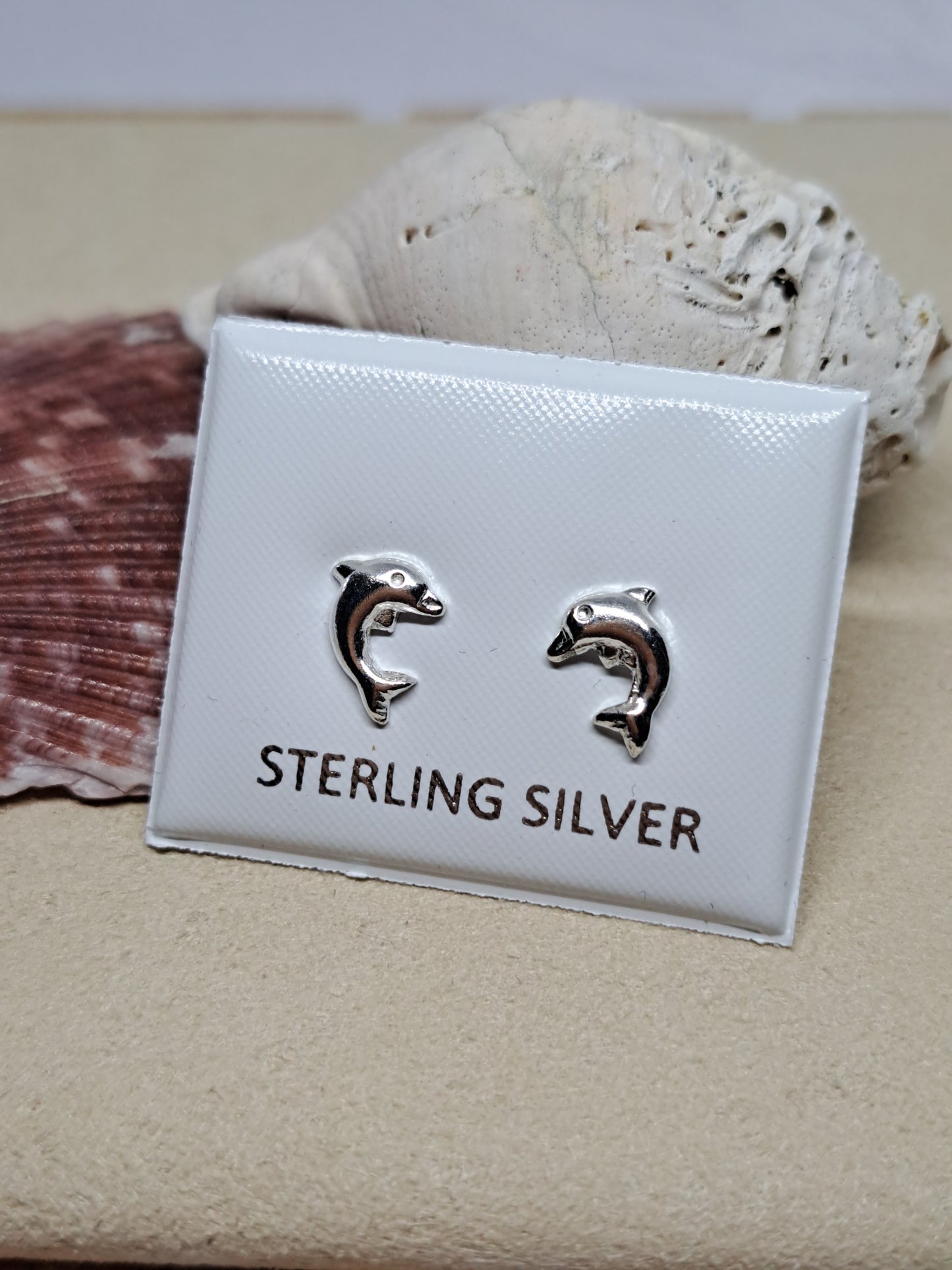 Dolphin stud earrings