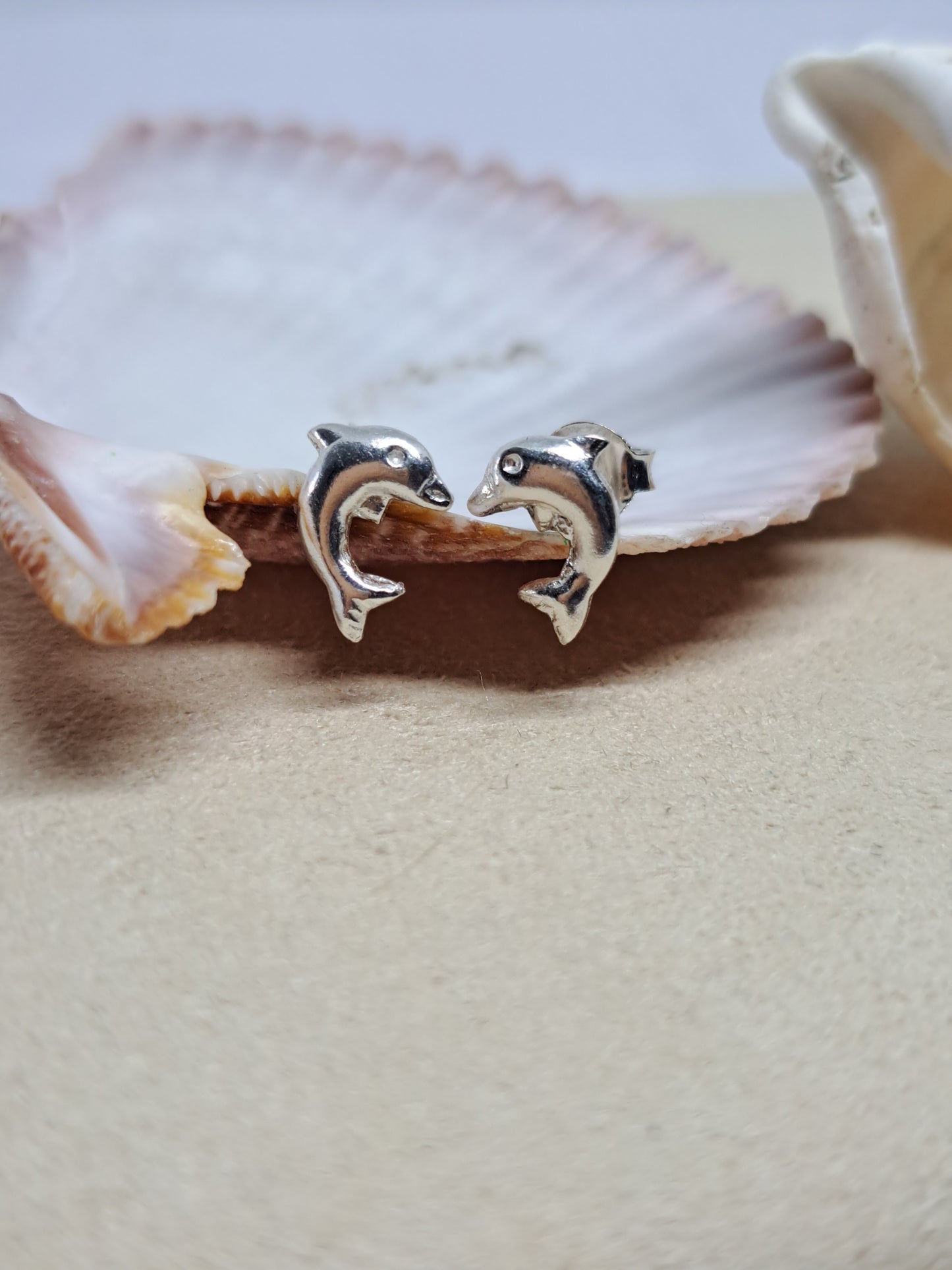 Dolphin stud earrings