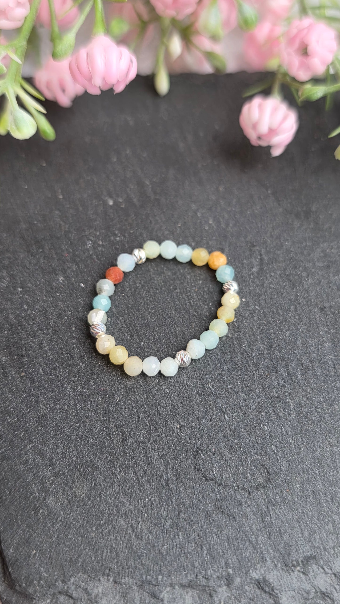 Amazonite gemstone and sterling silver ring