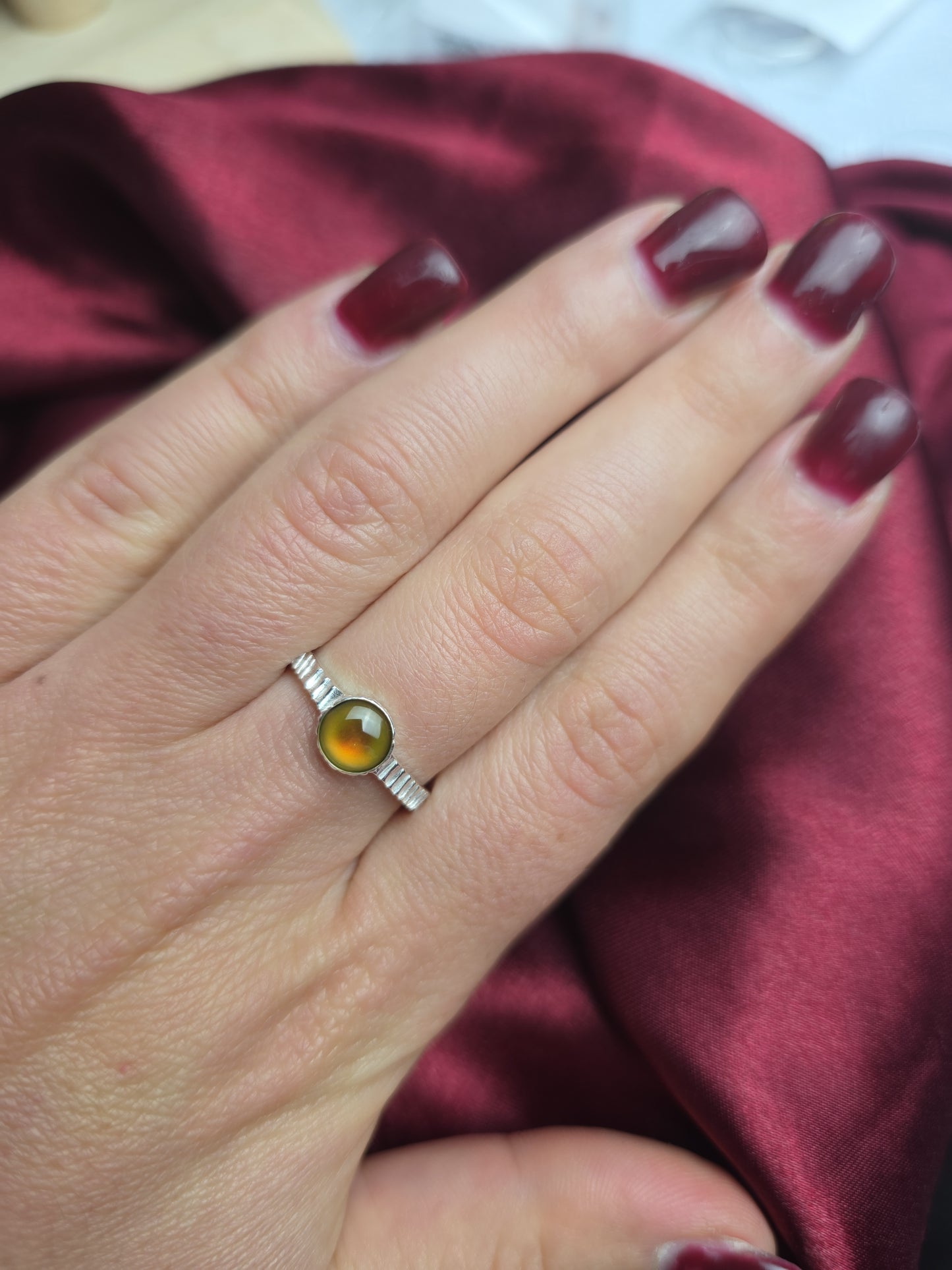 Mood stone sterling silver ring #1