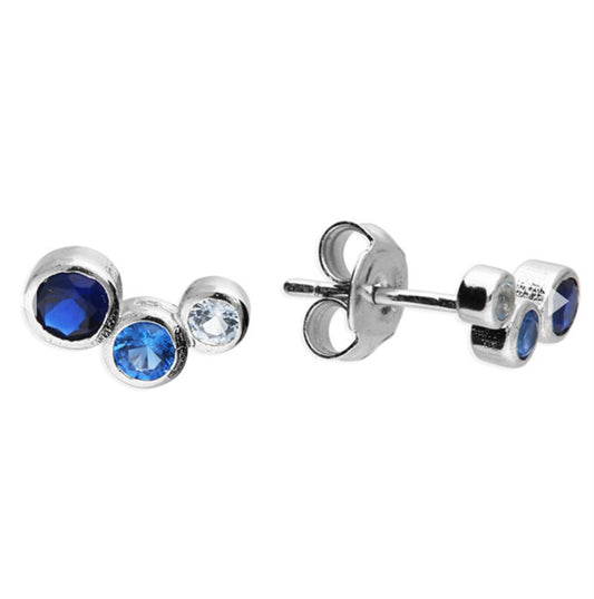 Blue Sterling Silver Earrings