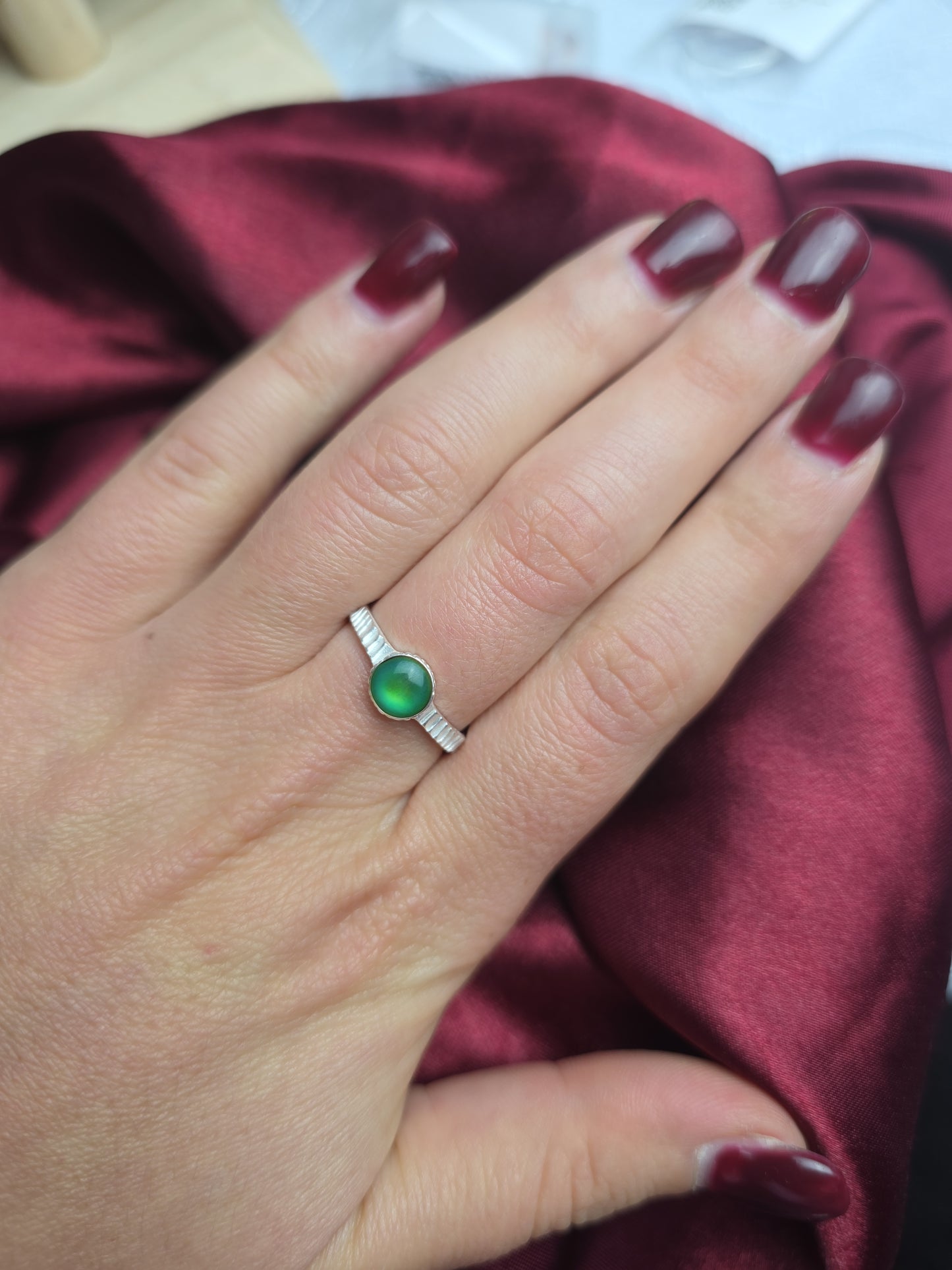 Mood stone sterling silver ring #1