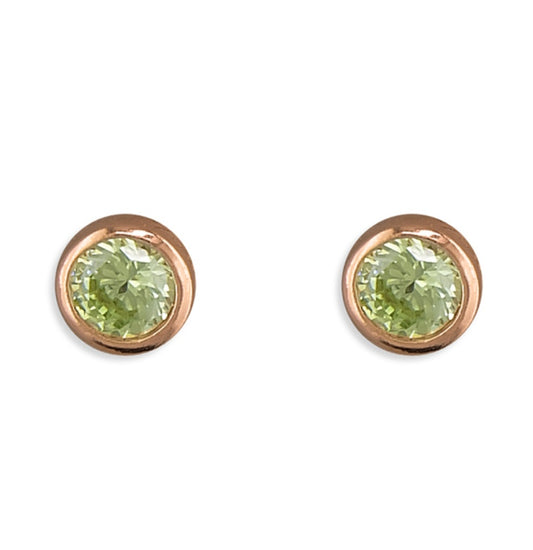 Rose gold-plated cubic zirconia stud