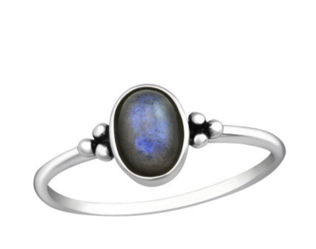 Labradorite sterling silver ring