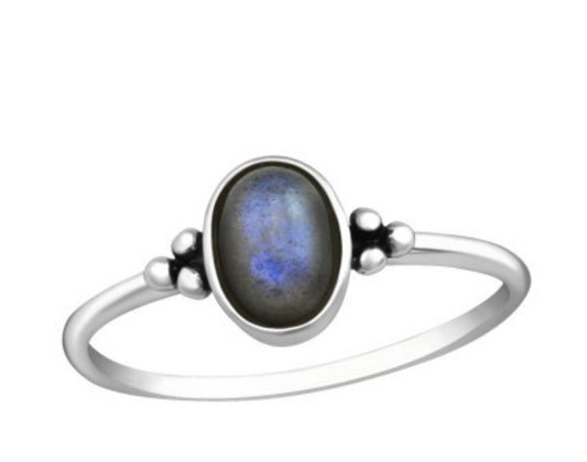 Labradorite sterling silver ring