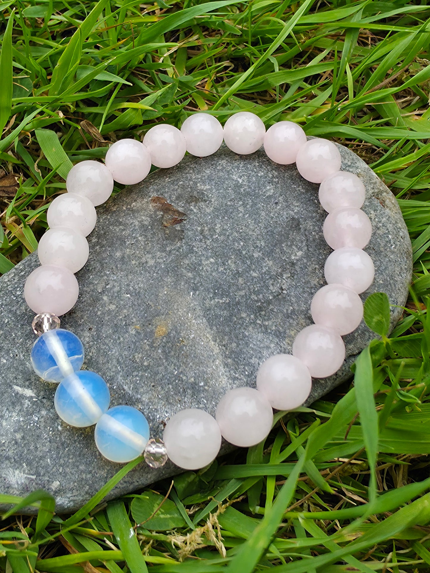 Pink  quartz and opal