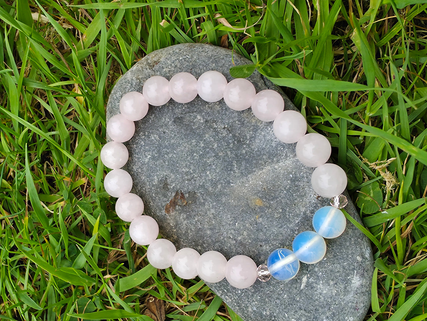 Pink  quartz and opal