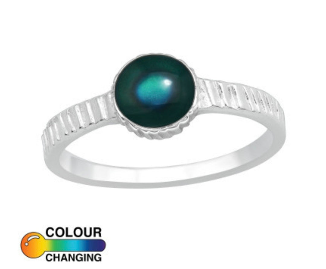 Mood stone sterling silver ring #1