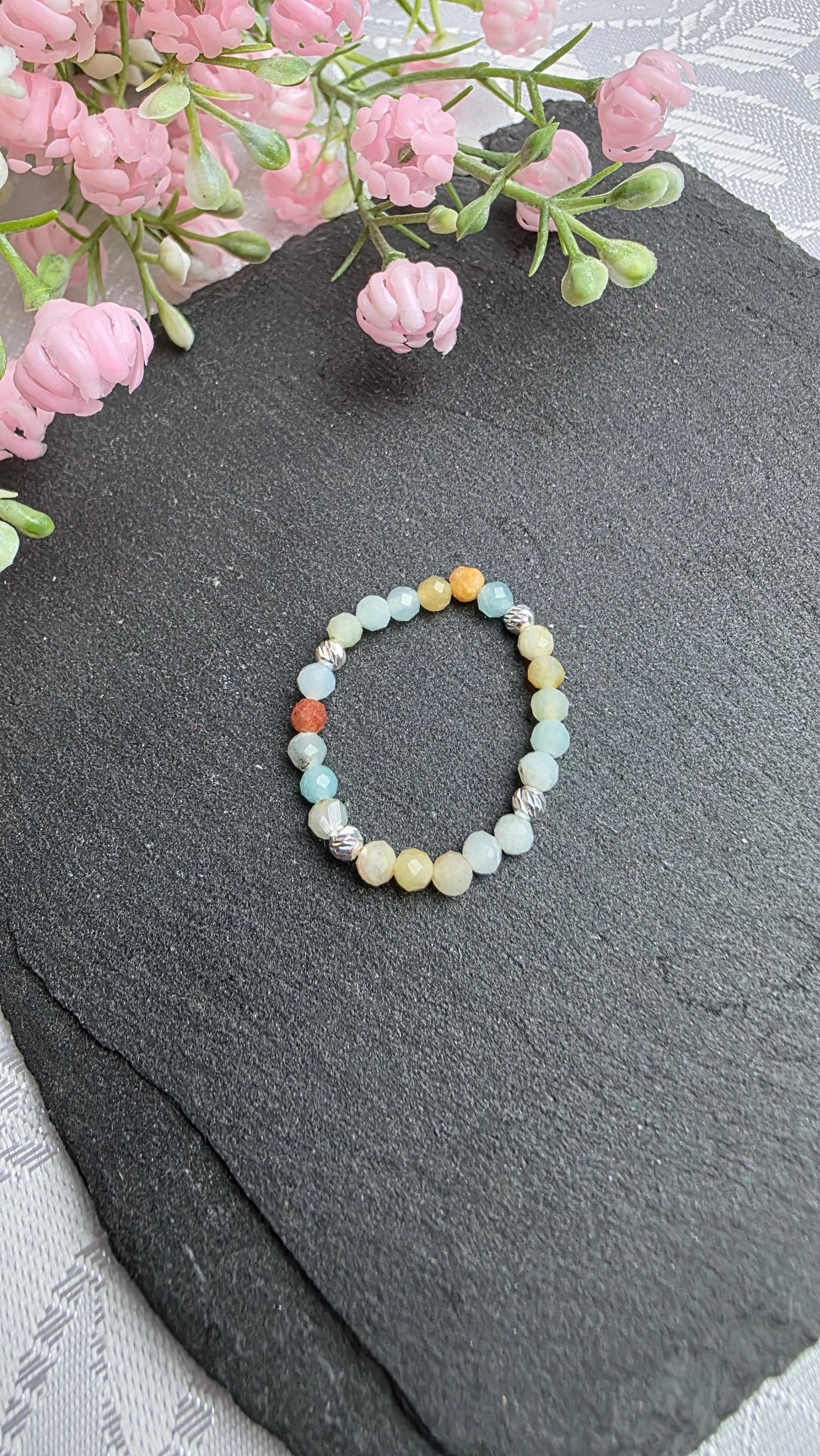 Amazonite gemstone and sterling silver ring