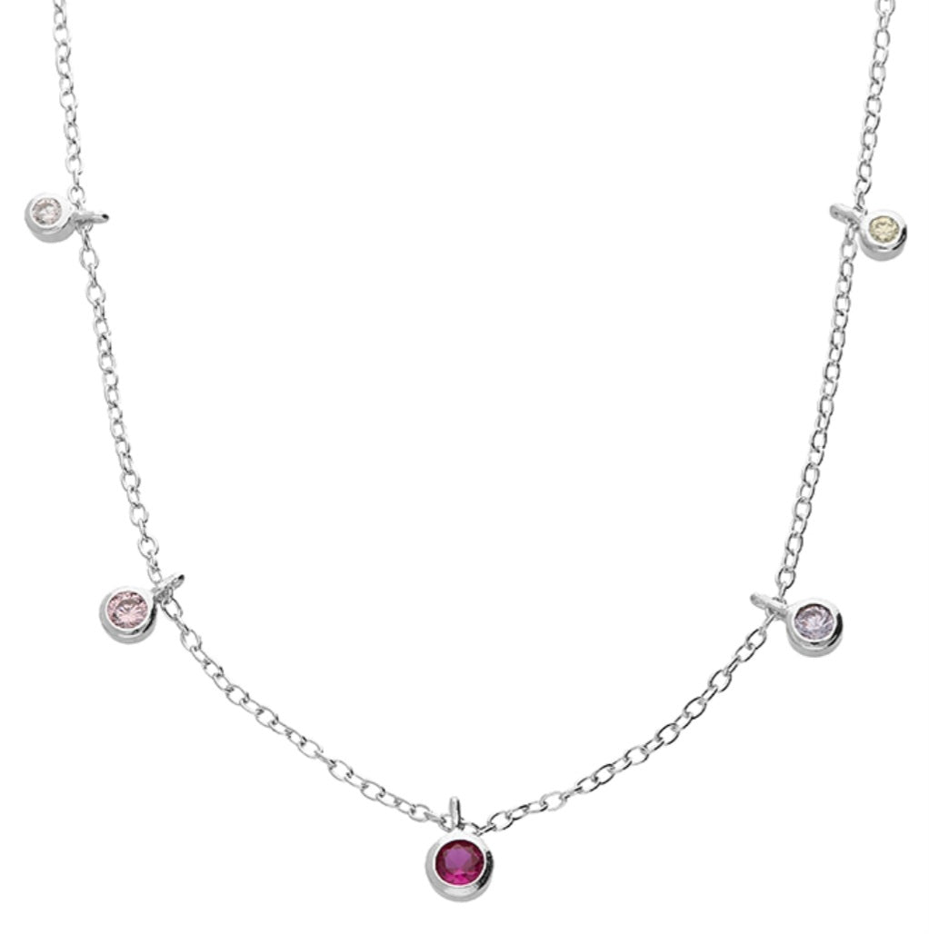 Five colour rubover cubic zirconia