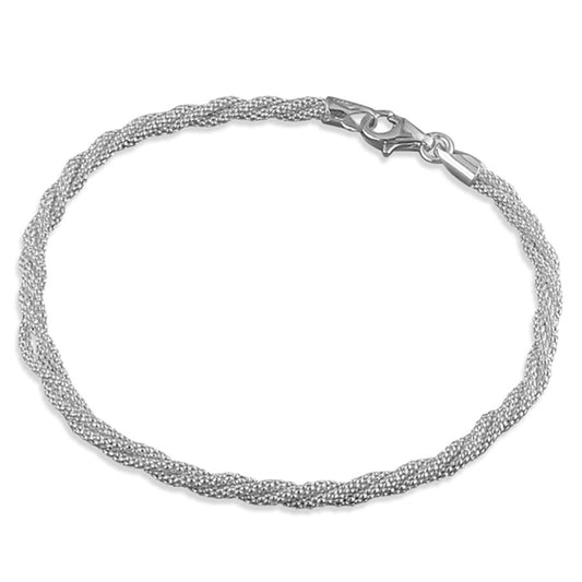 Sterling Silver Bracelet plaited mesh